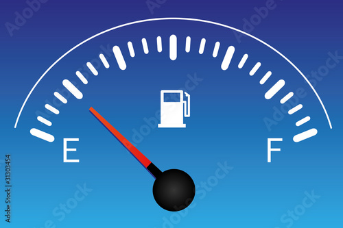 Tankanzeige Tank Tanken - blau