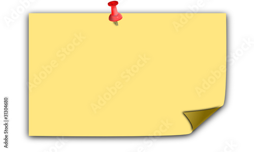 Post it mit rotem Pin