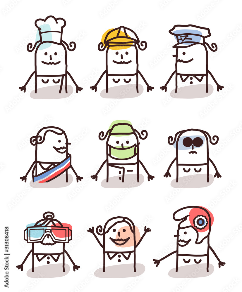set of female avatars - business, health and leisure set of female avatars - business, health and leisure