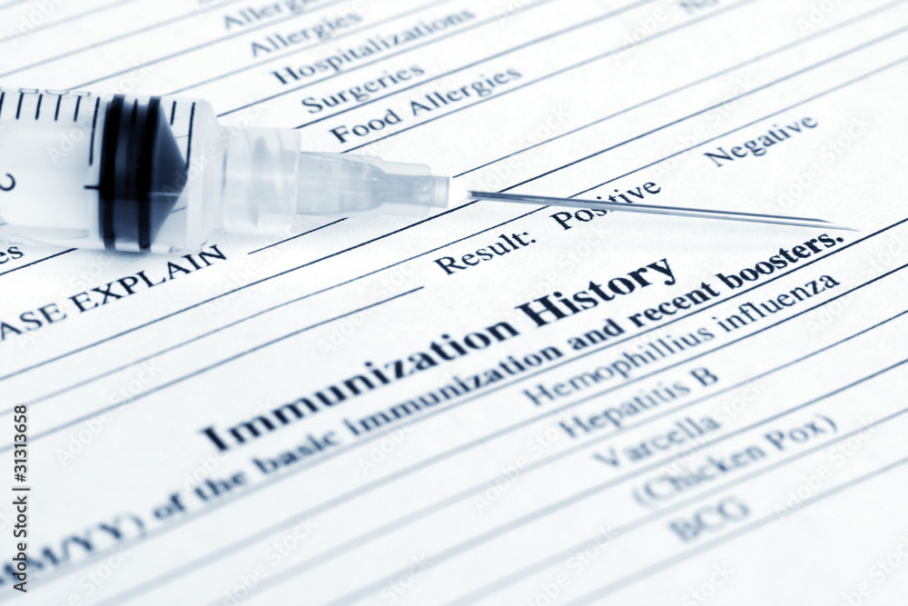 Fototapeta premium Immunization history
