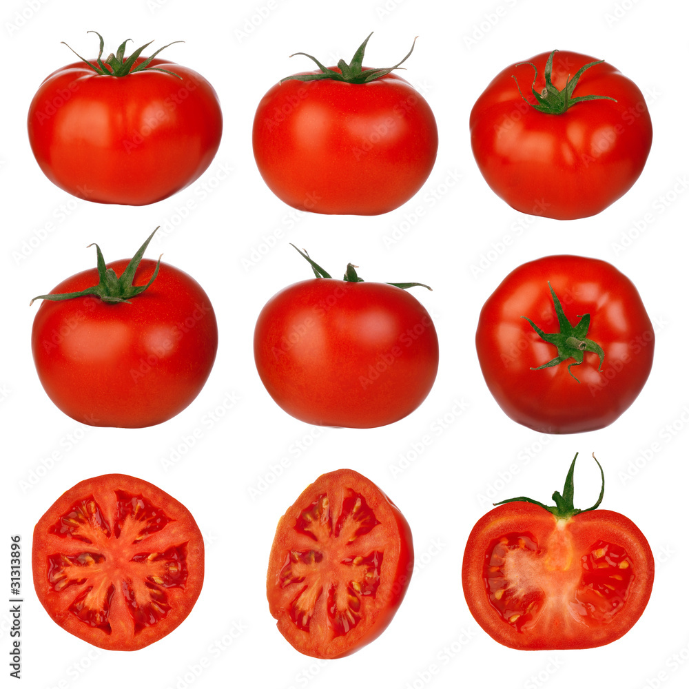 Muliple tomatoes (isolated on white background) Muliple tomatoes (isolated on white background)