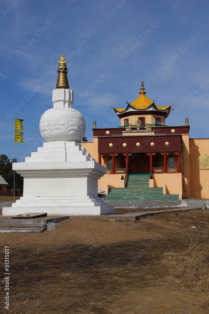 Buddhist Stupa-suburgans datsan in Ulan-Ude