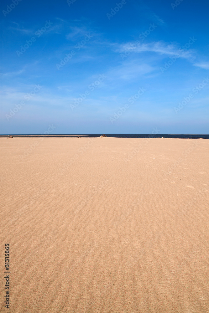 Empty beach scene