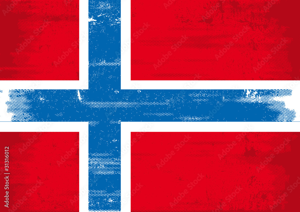 Fototapeta premium Norwegian grunge flag