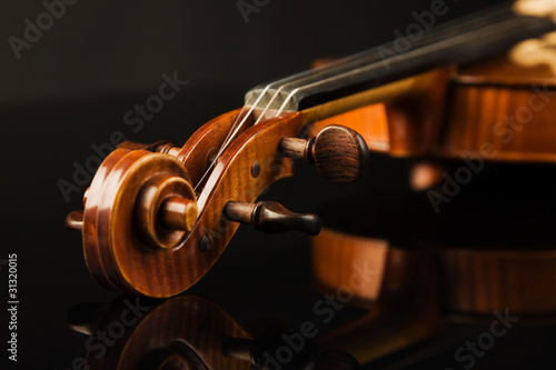Italian violin over black