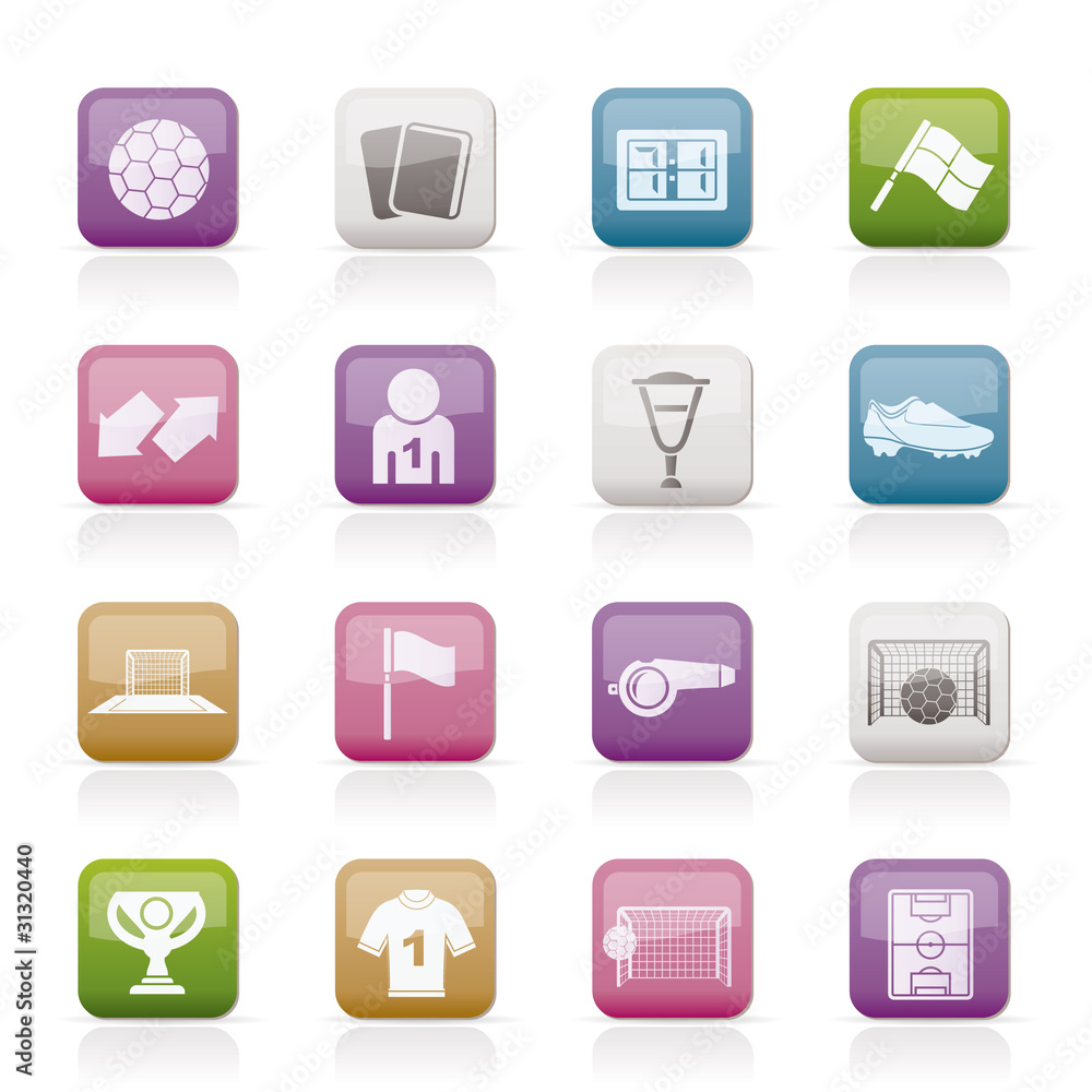 football, soccer and sport icons - vector icon set football, soccer and sport icons - vector icon set