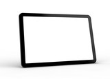 tablet pc -  Modern black tablet computer isolated on white background. Tablet pc and screen with clipping path 