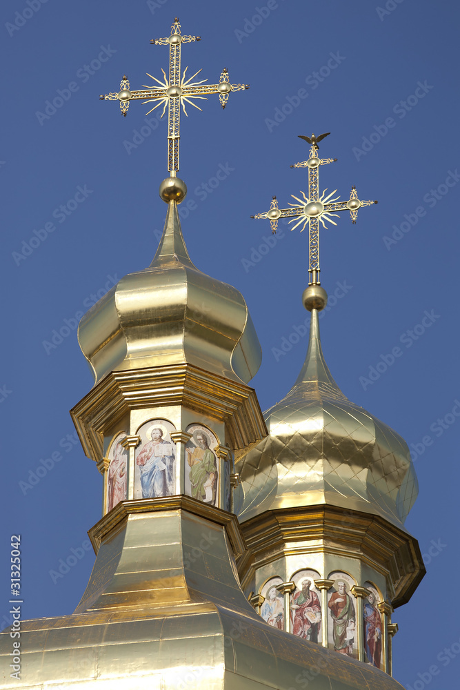 Golden cupola with crosses