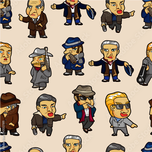 seamless mafia pattern