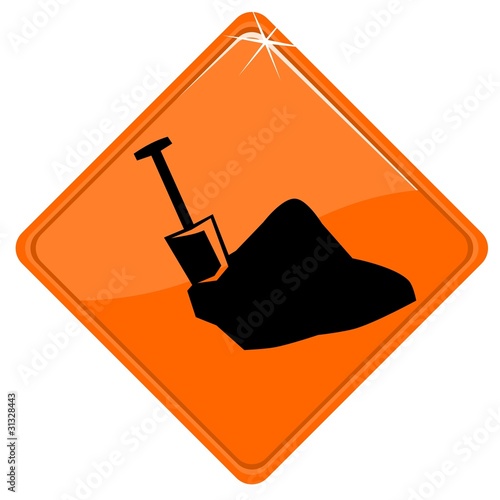Orange sign " Under Construction "