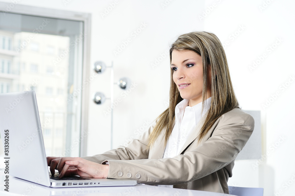 Closeup of businesswoman in the office Closeup of businesswoman in the office
