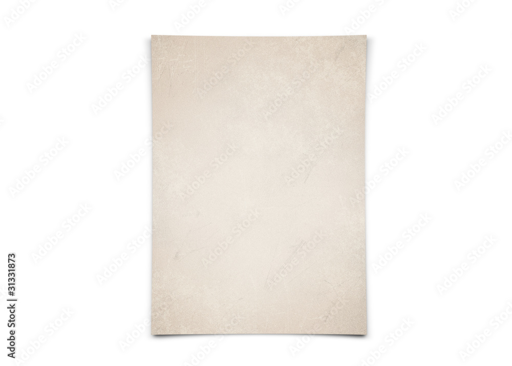 Blatt Papier auf weißer Fläche Blatt Papier auf weißer Fläche