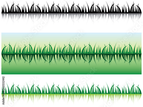 grass with shadow - illustration