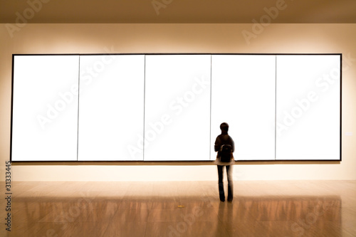 blank frame in art gallery