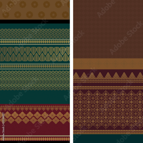 Indian sari Design, very detailed and easily editable