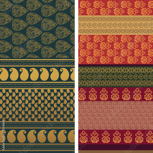 Indian Sari Design, very detailed and easily editable
