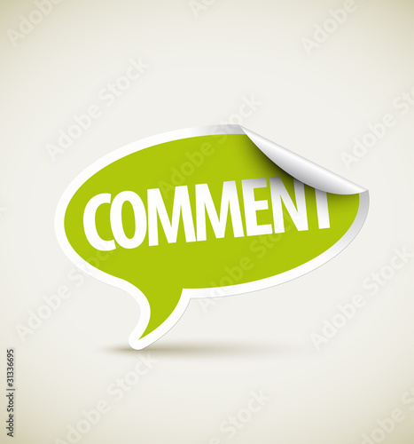 Comment - speech bubble as pointer with white border