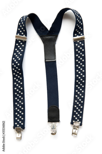 suspenders on white background