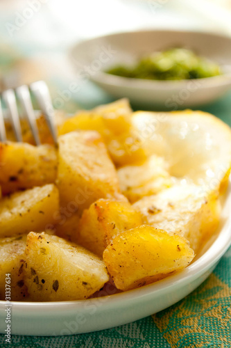 Baked potatoe with herbs