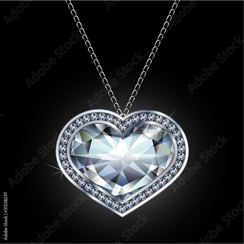 Diamond pendant illustration