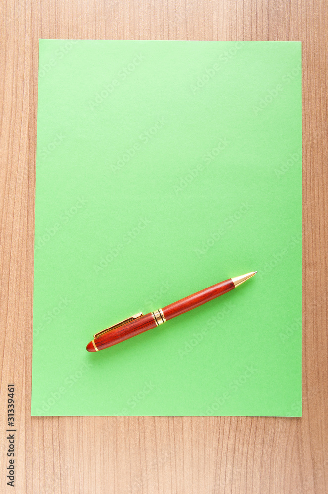 Paper background with pen Paper background with pen