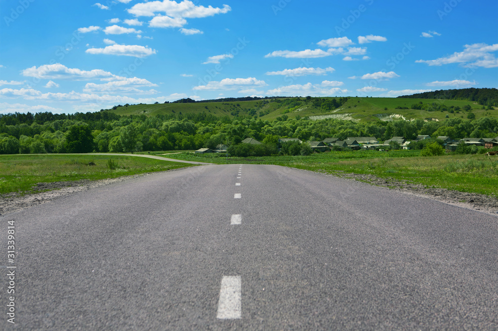 Road through countryside