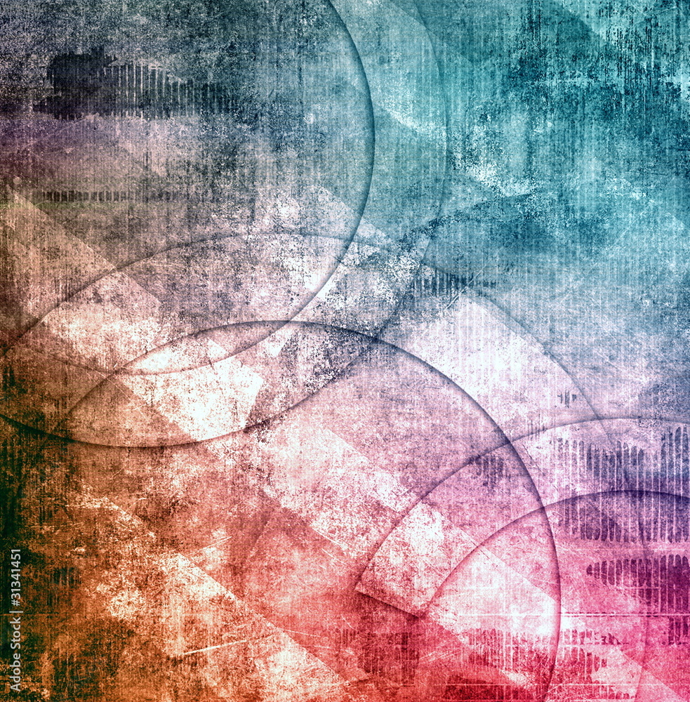 Grunge background, color illustration, circles