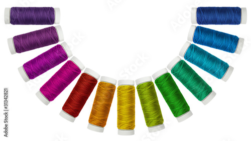 Spagnolette di filo multicolore in semicerchio photo