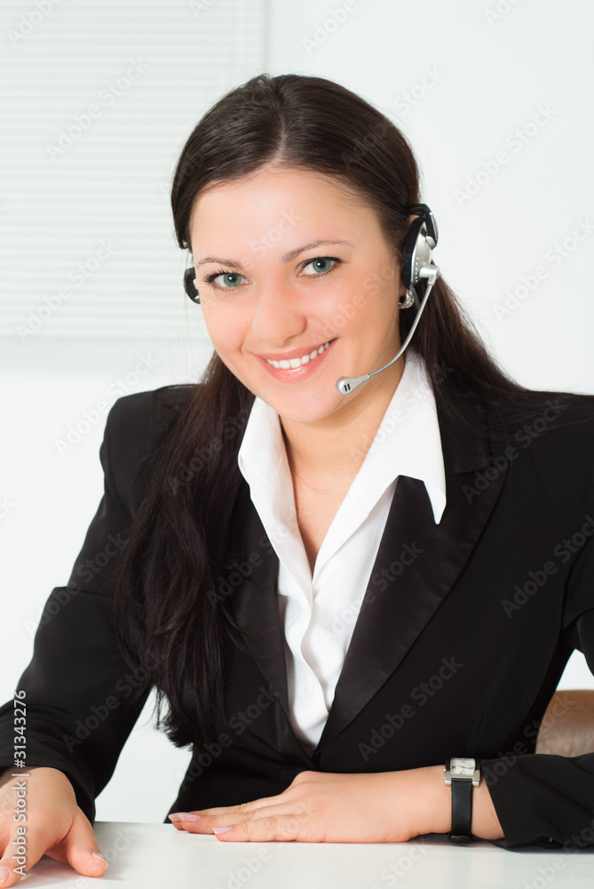 nice girl in a black business suit with a white nice girl in a black business suit with a white