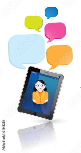 tablette tactile, avatar et réseaux sociaux