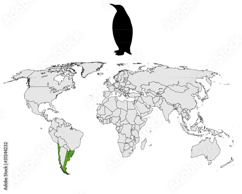 Magellan-Pinguin Verbreitungskarte