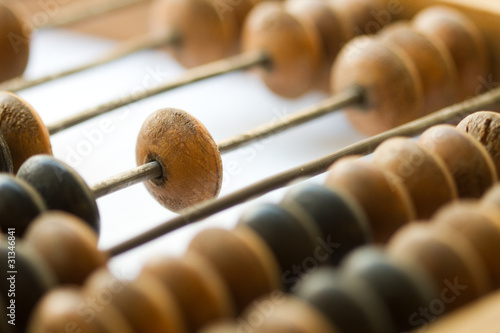 old wooden abacus