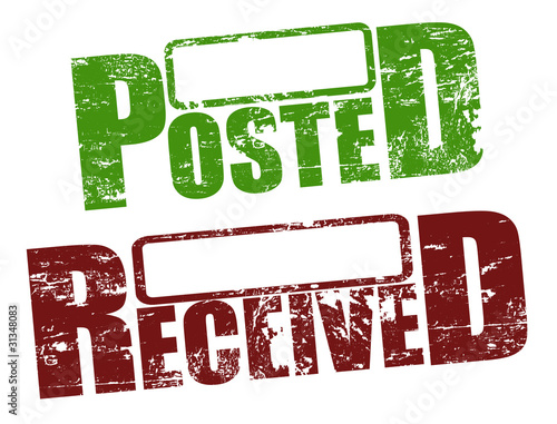 Posted and received stamps