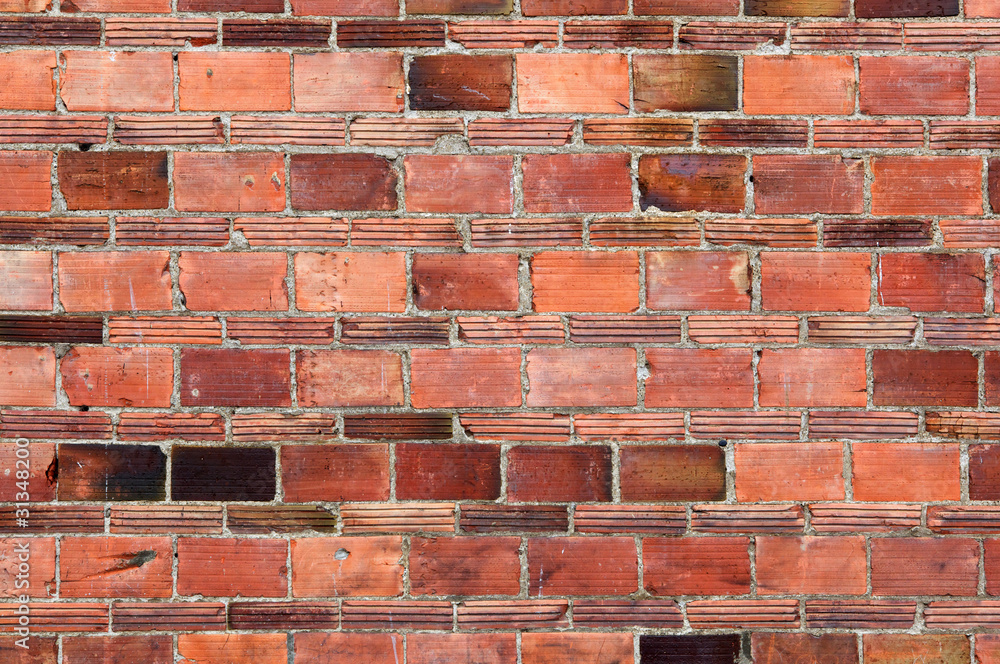 Obraz premium Striped red bricks