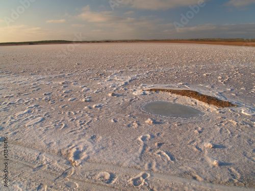 Salt lake in Western Australia photo