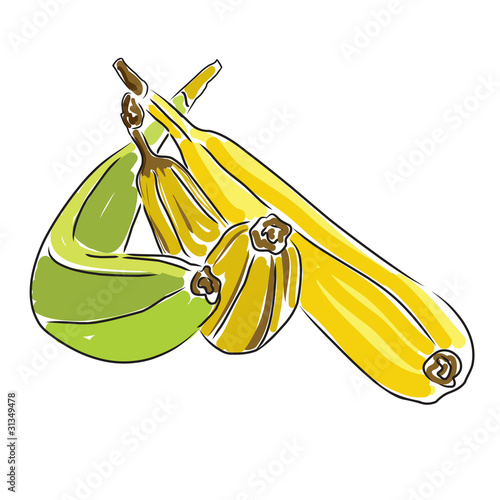 bananas ripe green