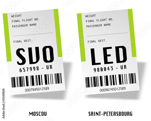 Airport bag tags - Russia