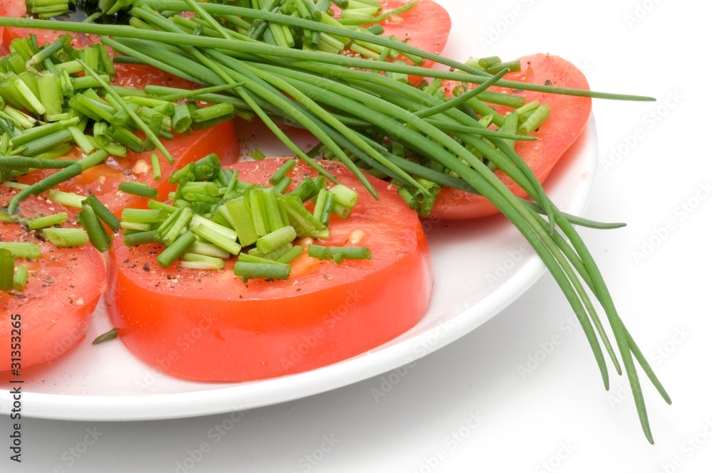 Tomaten und Schnittlauch