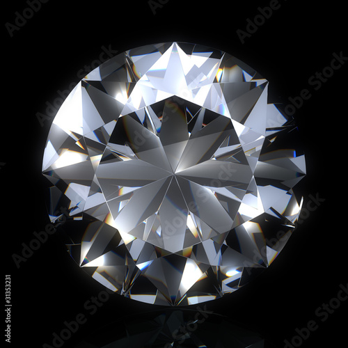 diamond stone on black space