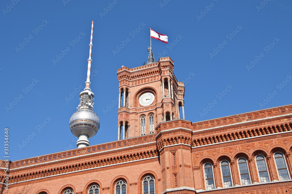Obraz premium Berlin Rotes Rathaus