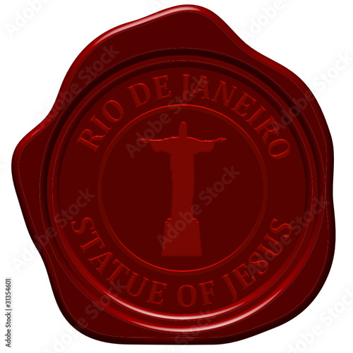 statue of  jesus  sealing wax