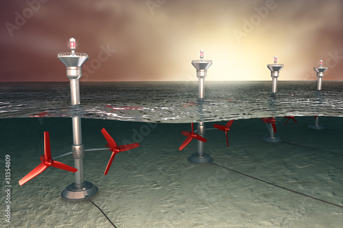 Tidal energy illustration