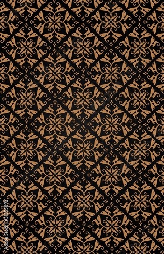 Damask wallpaper, vector