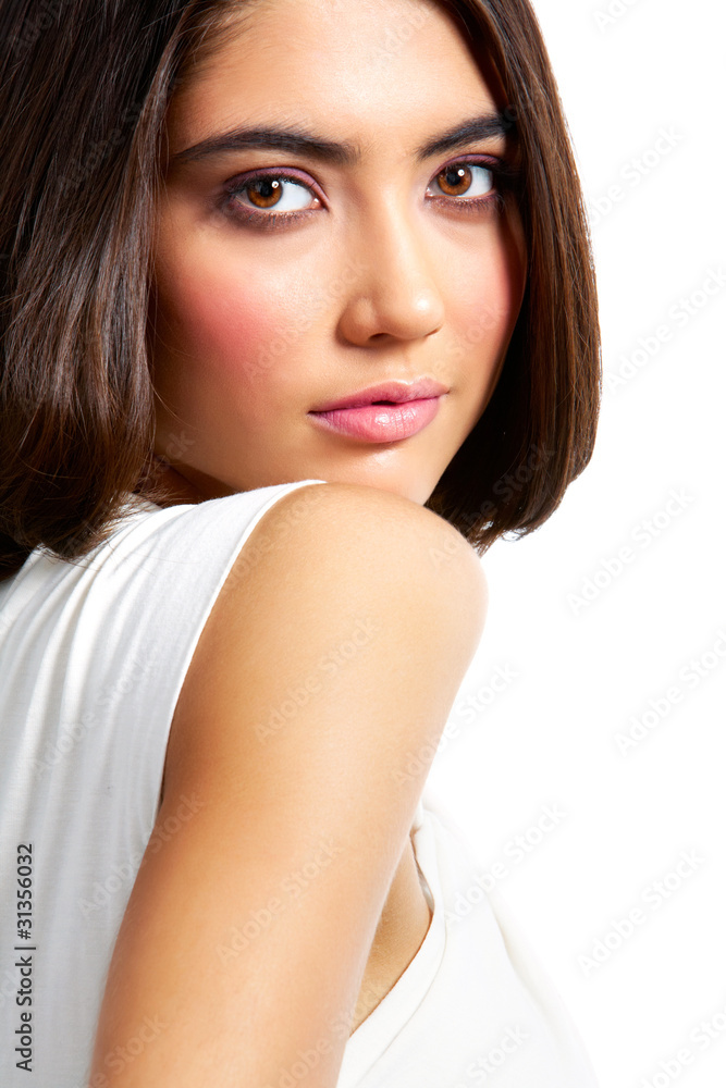 Naklejka premium Pretty brunette