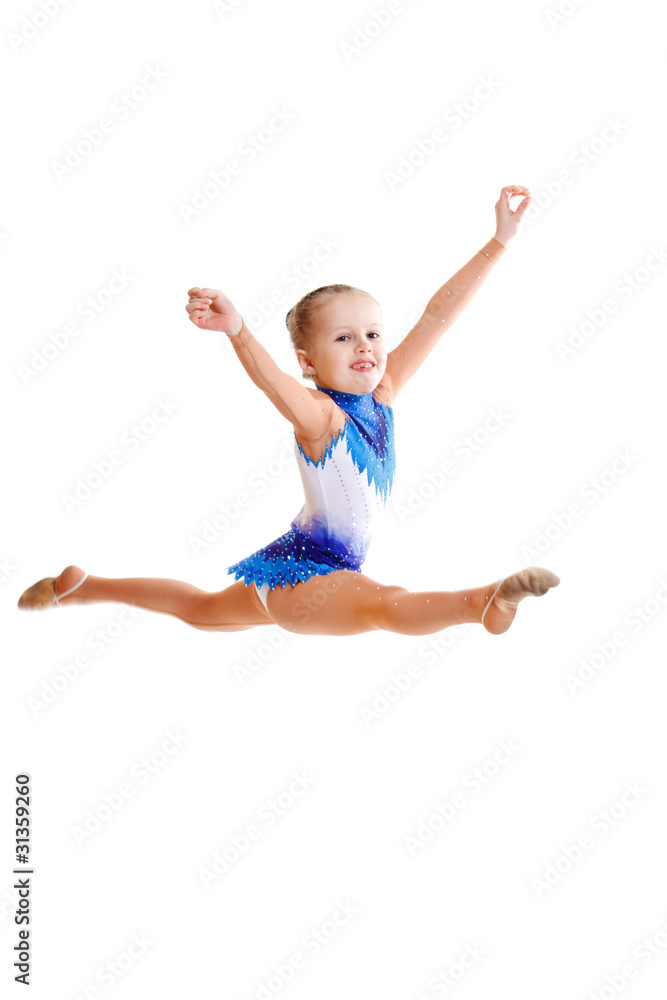 Gymnast jumping