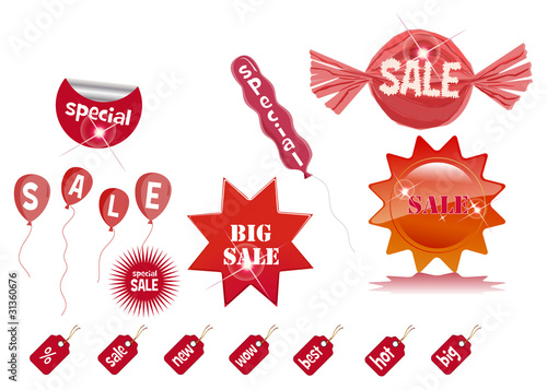 Sale prise tag labels