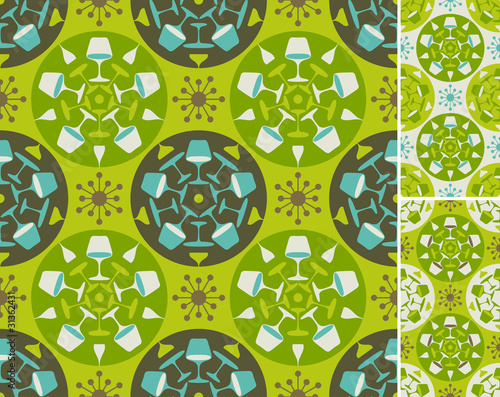 green abstract furniture pattern
