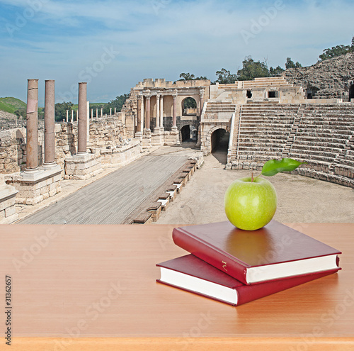 Ruins of roman theatr photo