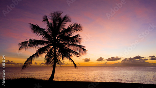 sunset over Caribbean Sea  Barbados