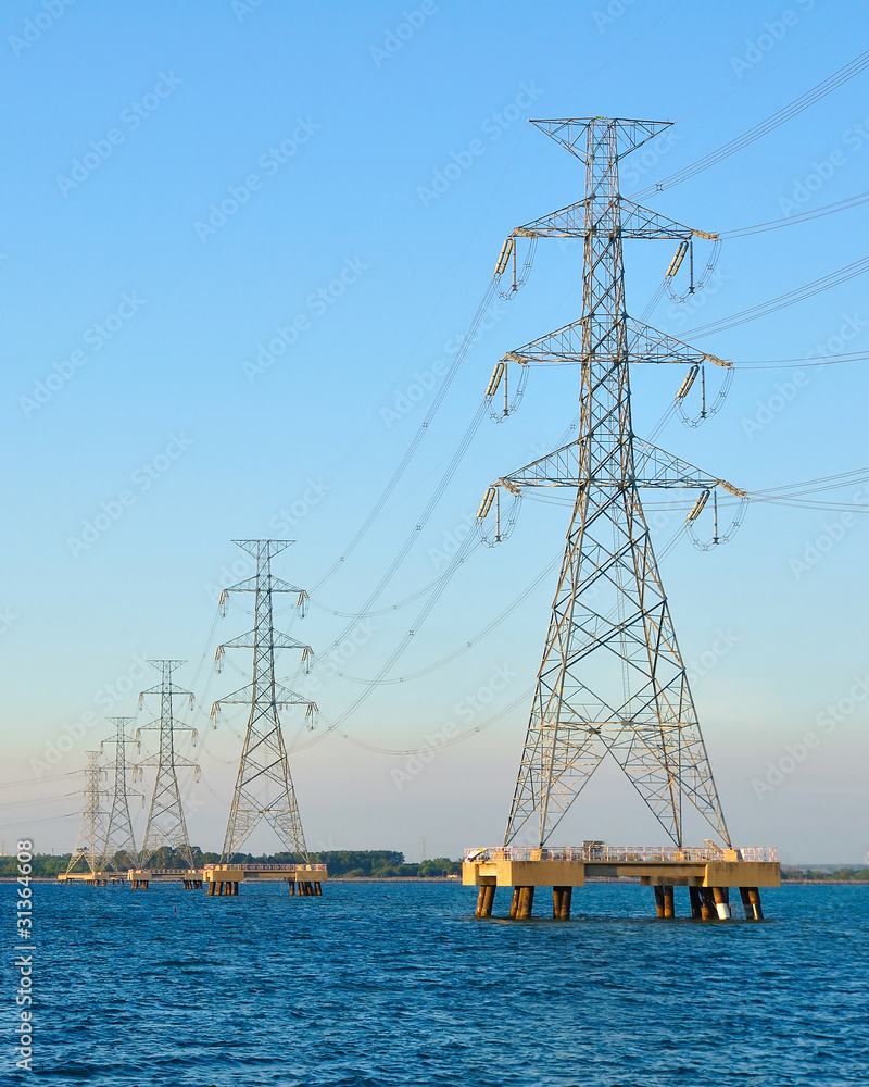 High voltage electric pole